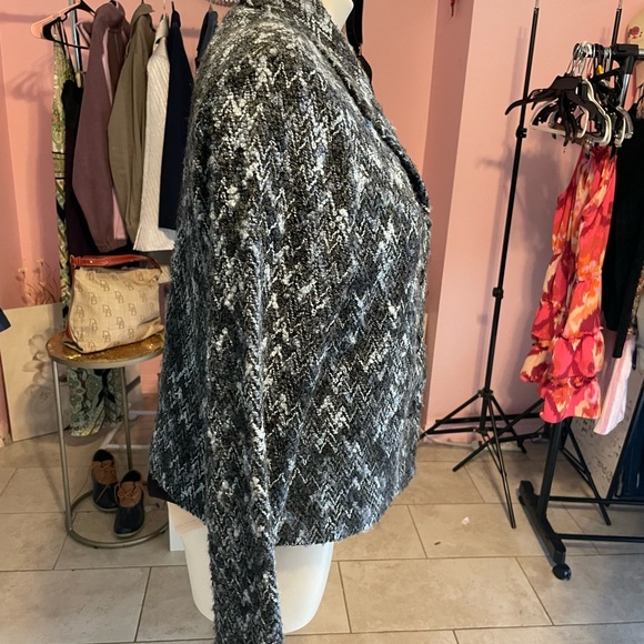 Dress Barn Women’s Tweed Blue Button Up Blazer - Picture 8 of 10